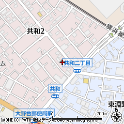 神奈川県相模原市中央区共和2丁目15周辺の地図