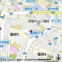 タイムズ蒲田第３７駐車場周辺の地図