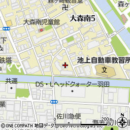東京都大田区大森南5丁目4周辺の地図