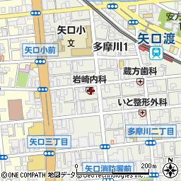 東京都大田区多摩川1丁目23-8周辺の地図