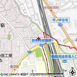 神奈川県川崎市中原区苅宿8-38周辺の地図