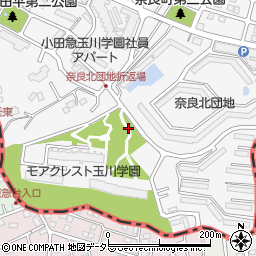 奈良町大田平公園周辺の地図