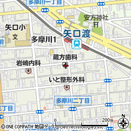 東京都大田区多摩川1丁目24-8周辺の地図