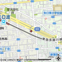 桜・矢口渡周辺の地図