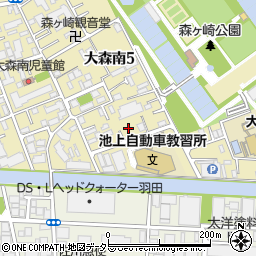 東京都大田区大森南5丁目3-29周辺の地図