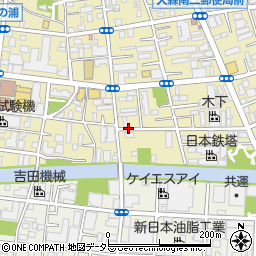 東京都大田区大森南2丁目周辺の地図