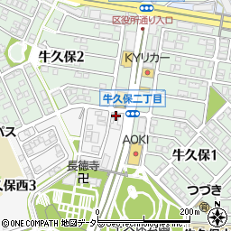 眼鏡市場横浜都筑牛久保店周辺の地図
