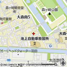 東京都大田区大森南5丁目3-31周辺の地図