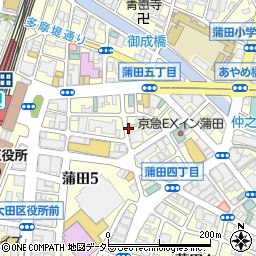 タイムズ蒲田５丁目駐車場周辺の地図