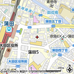 東京都大田区蒲田5丁目周辺の地図