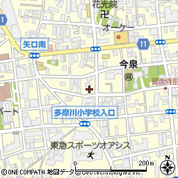 東京都大田区矢口周辺の地図