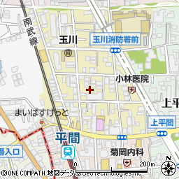 神奈川県川崎市中原区北谷町周辺の地図