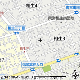 神奈川県相模原市中央区相生3丁目5周辺の地図