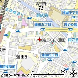 ゆで太郎蒲田中央通り店周辺の地図