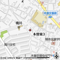 東京都町田市木曽東3丁目周辺の地図