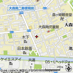 東京都大田区大森南2丁目8周辺の地図