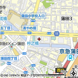 東京都大田区蒲田3丁目18周辺の地図