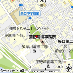 下丸子多摩川公園周辺の地図