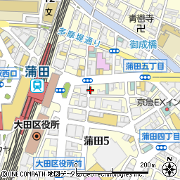 コインパーク蒲田第１０駐車場周辺の地図