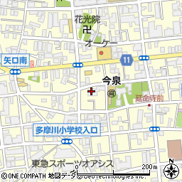 東京都大田区矢口2丁目周辺の地図