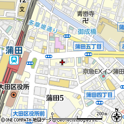 東横ＩＮＮ蒲田東口周辺の地図