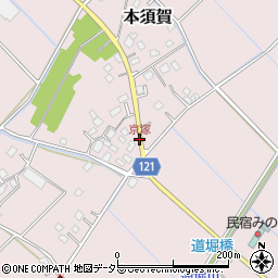 京塚周辺の地図