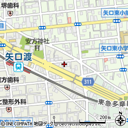 ラーメン道楽環八矢口渡店周辺の地図