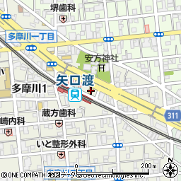 セブンイレブン矢口渡駅前店周辺の地図