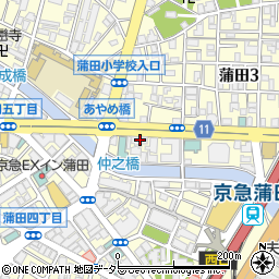 東京都大田区蒲田3丁目18-4周辺の地図