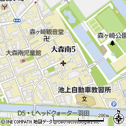 東京都大田区大森南5丁目3周辺の地図
