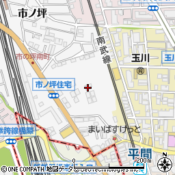 神奈川県川崎市中原区市ノ坪710周辺の地図