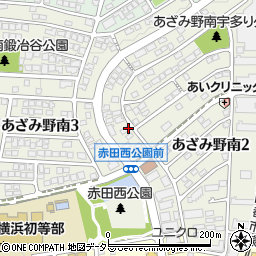 神奈川県横浜市青葉区あざみ野南周辺の地図