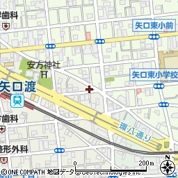 東京都大田区多摩川1丁目3-7周辺の地図