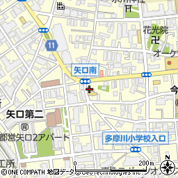 セブンイレブン大田区矢口店周辺の地図