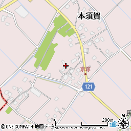 千葉県山武市本須賀2268-2周辺の地図