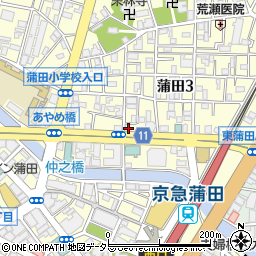 東京都大田区蒲田3丁目16-13周辺の地図