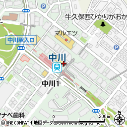 中川駅前郵便局 ＡＴＭ周辺の地図
