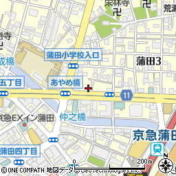 東京都大田区蒲田3丁目17-17周辺の地図