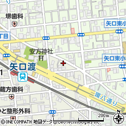 東京都大田区多摩川1丁目3周辺の地図