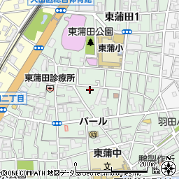 東京都大田区東蒲田周辺の地図