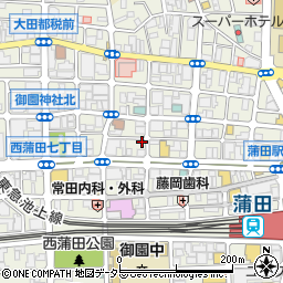 ピー・ゾーン西蒲田駐車場周辺の地図