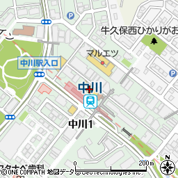 中川センタービル周辺の地図