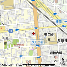 株式会社ウエノ　矢口支店周辺の地図