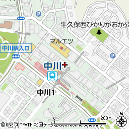 中川こども園周辺の地図