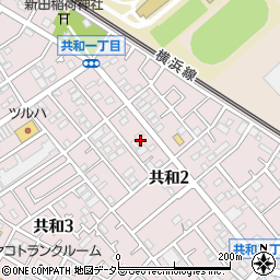 神奈川県相模原市中央区共和2丁目7周辺の地図