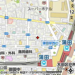 ローソンストア１００蒲田西口店周辺の地図