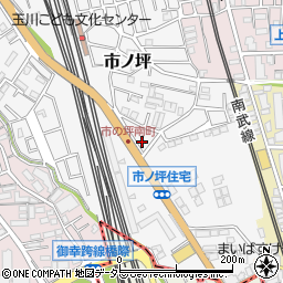 神奈川県川崎市中原区市ノ坪604周辺の地図