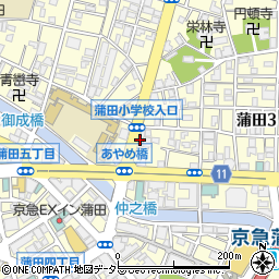 パークジャパン蒲田第４駐車場周辺の地図