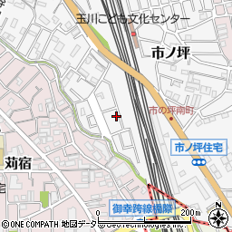 神奈川県川崎市中原区市ノ坪548-96周辺の地図