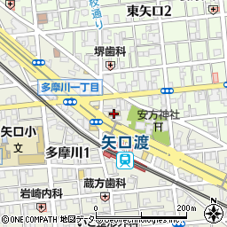 まいばすけっと矢口渡駅北店周辺の地図